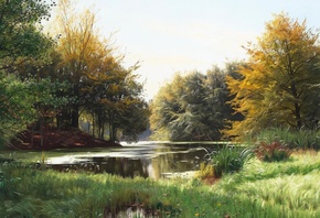 Peder Mork Monsted, 1895, Early Autumn in the Forest