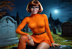 AI, Art Digital, Garota, Scooby-Doo, Velma