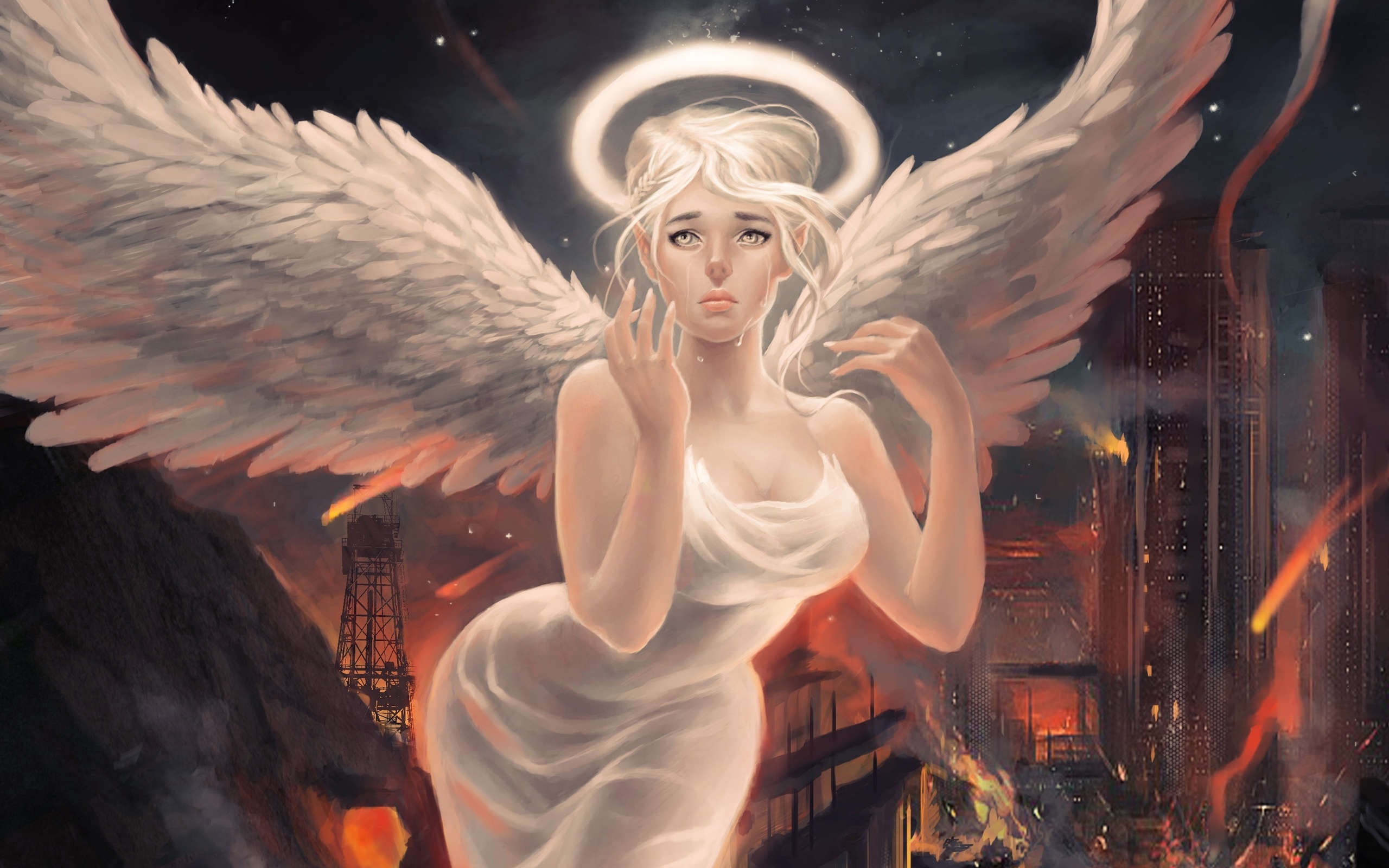 Ангел с крыльями арт