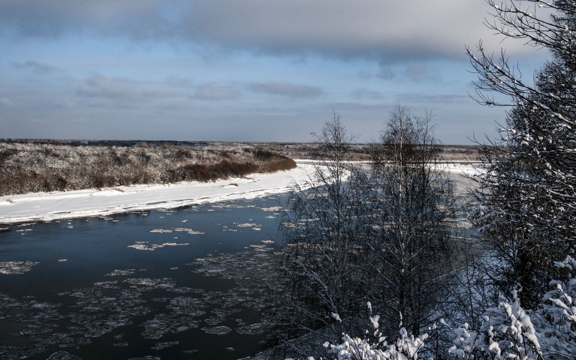 река печора зимой