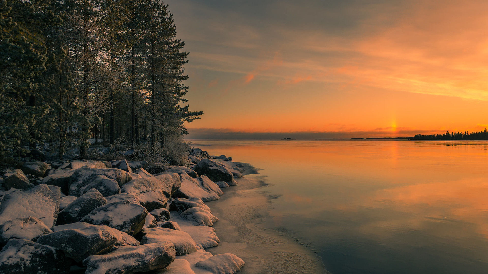 Озеро Сайма Финляндия зима