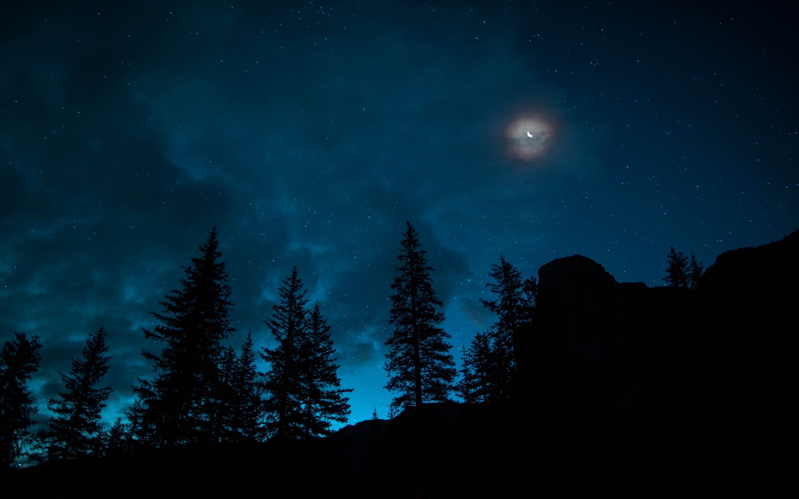 Ночь Луна Звезды