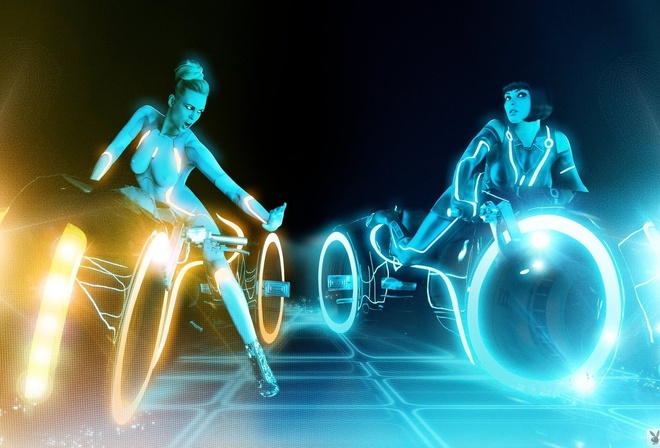 Tron, girls, playboy