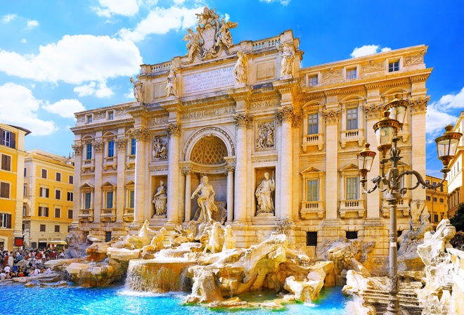 rome, , , fontana di trevi, italy, ,  