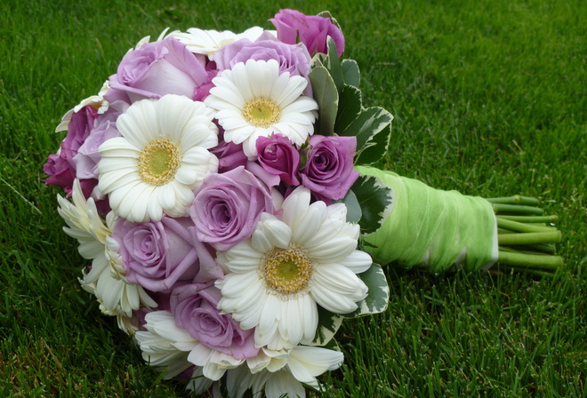 wedding, elegantly, cool, lovely, gerberas, nice, rose, roses, beautiful, flowers, Flower, bouquet