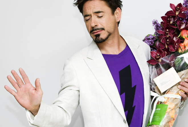 Actor, flowers, , robert downey jr,  -, 