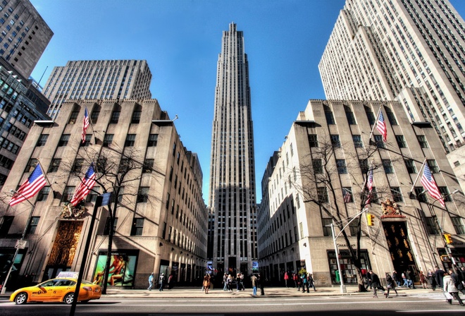 nyc, new york, -, 5th avenue, Rockefeller center, usa