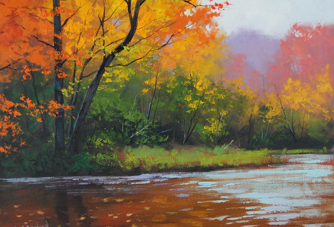 autumn stream, artsaus, , 