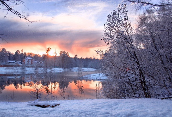 , Winter pond, , , , , , 