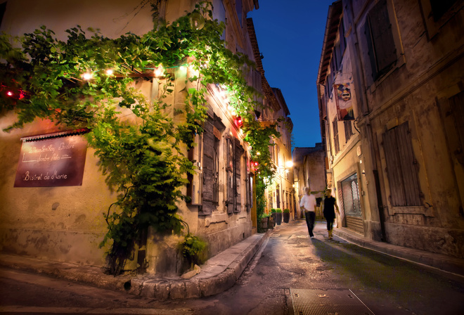 France, , saint remy de provence, street, , night