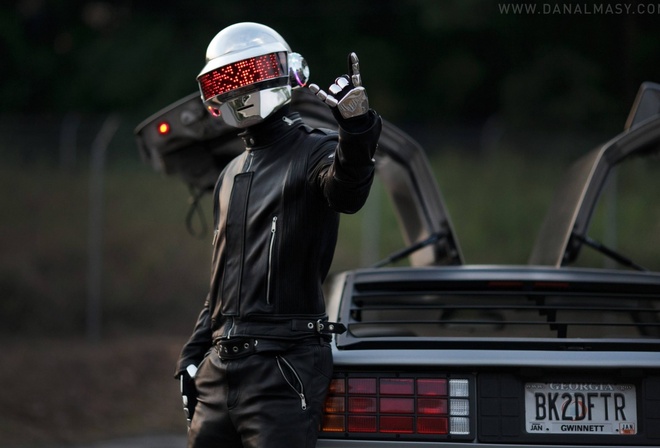 de lorean, daft punk, guy, rock