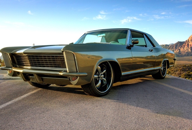 muscle car,  , , 1965, , riviera, green, Buick