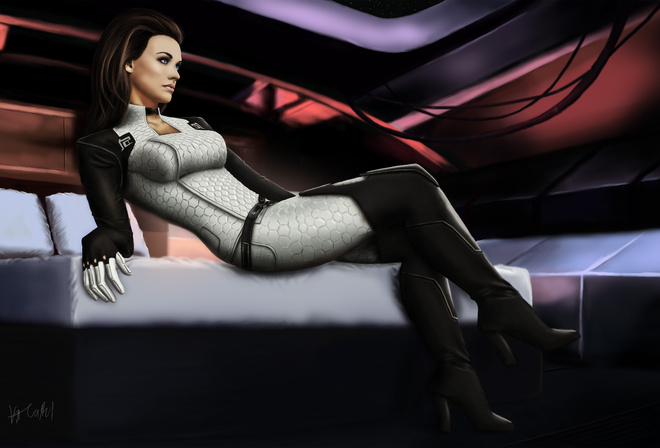 miranda lawson, mass effect, , , , , 