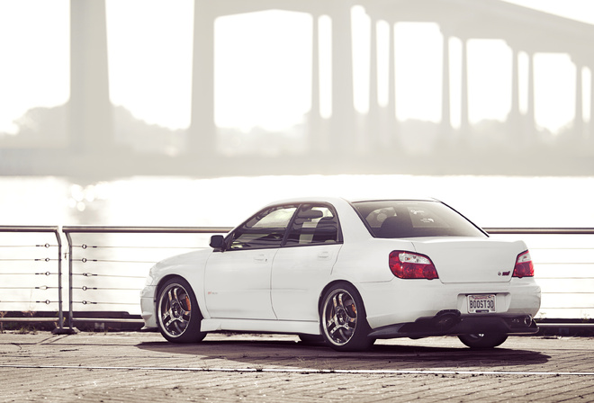 , sti, , , white, Subaru, impreza