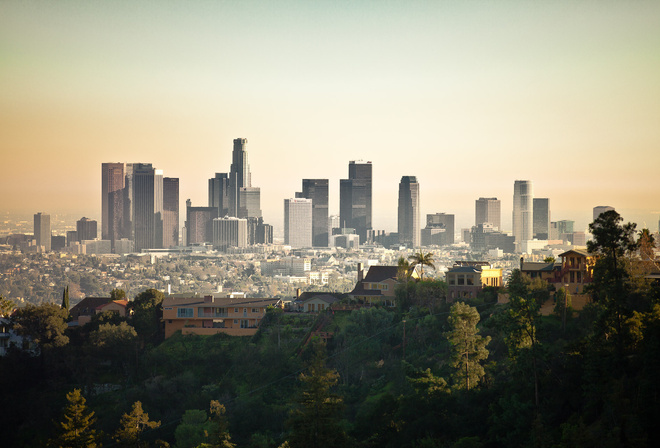 Usa, , city, california, los angeles, skyline