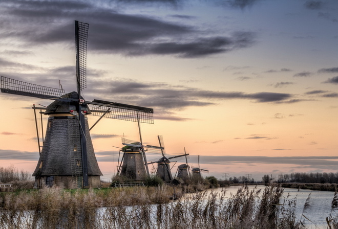 , kinderdijk, holland, 