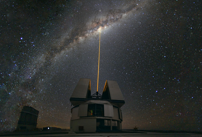 the milky way,  , , , laser towards