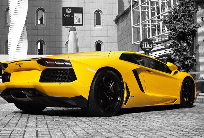 Lamborghini, Aventador, LP 700, yellow, , , 