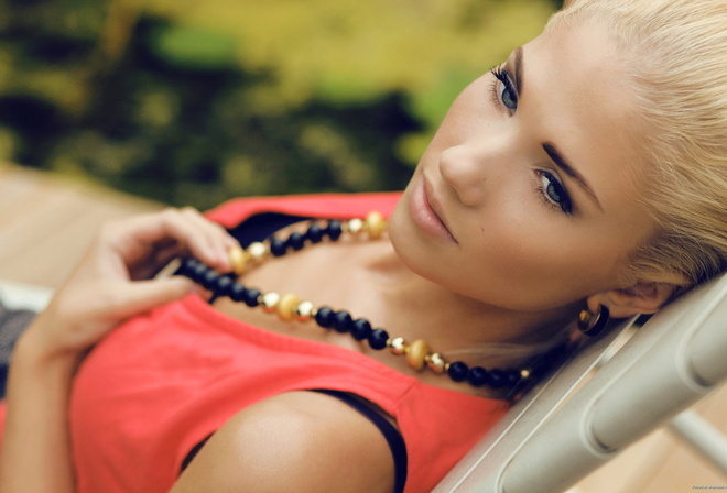 Berit Birkeland, girl, model, look, eyes, blonde