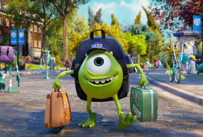 , mike wazowski, Monsters university, , , disney, pixar