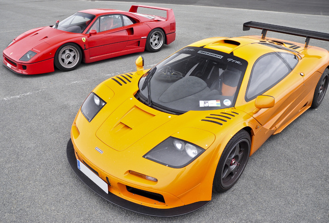 , supercars, gtr, Mclaren, f1, , 1, , f40, red, 40, ferrari