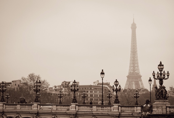 paris, la tour eiffel, Pont alexandre iii,   iii, france