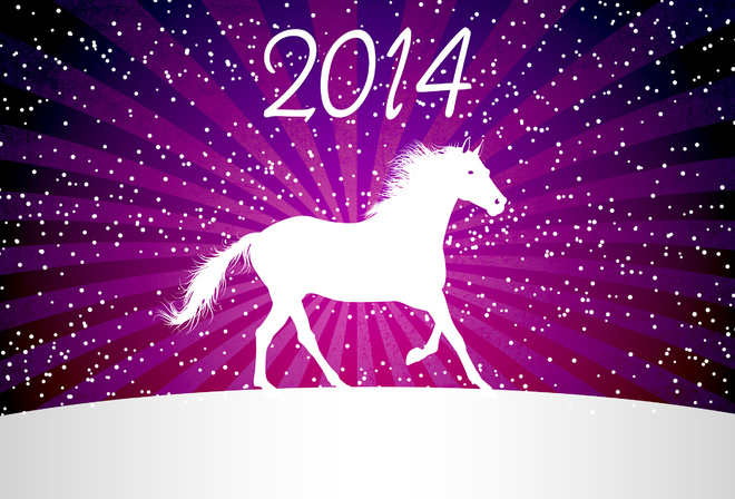 2014, horse, new year, vector, minimalism, snow, winter, cold