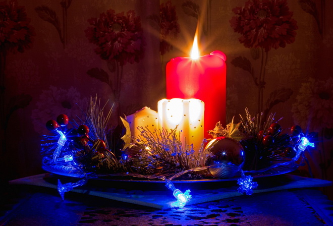 advent, candles, decorations, long exposure