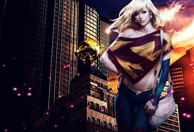 Supergirl, girl, city, , , , 