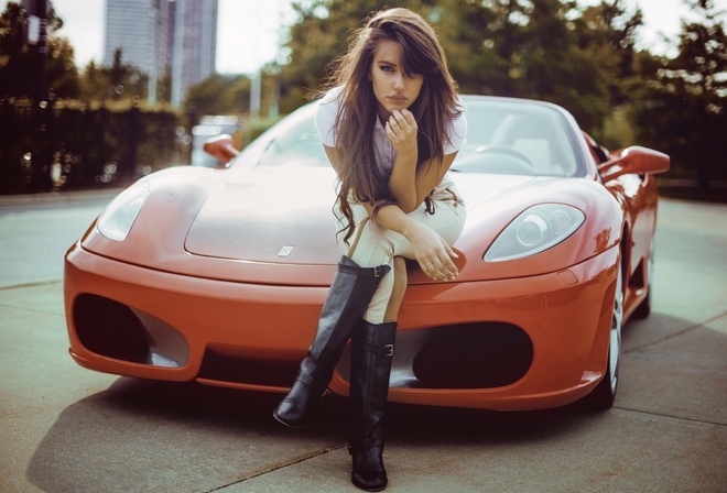 , , , , , girl, Ferrari, , , , , 