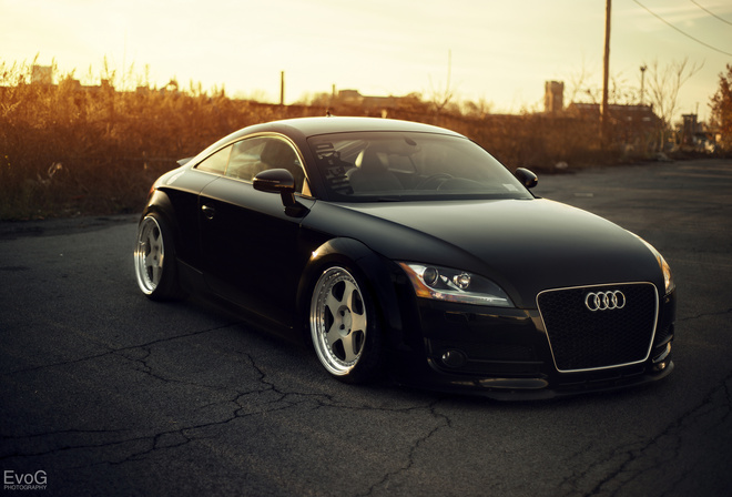 Audi, TT, black, front