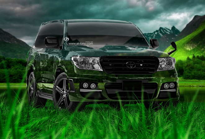 Tony Kokhan, Toyota, Land Cruiser, JDM, Crystal, Nature, Green, Grass, Jeep, Style, Design, Art, el Tony Cars, Photoshop, HD Wallpapers,  , , , , ,  , , , , , , , , 