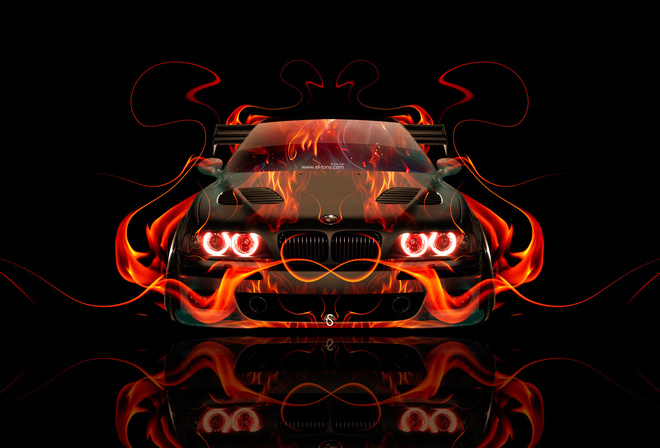 Tony Kokhan, BMW, M5, E39, Fire, Car, Front, Orange, Flame, Black, Abstract, el Tony Cars, Photoshop, Design, Art, Style, HD Wallpapers,  , , , 5, 39,  , , , , , , , , , , 