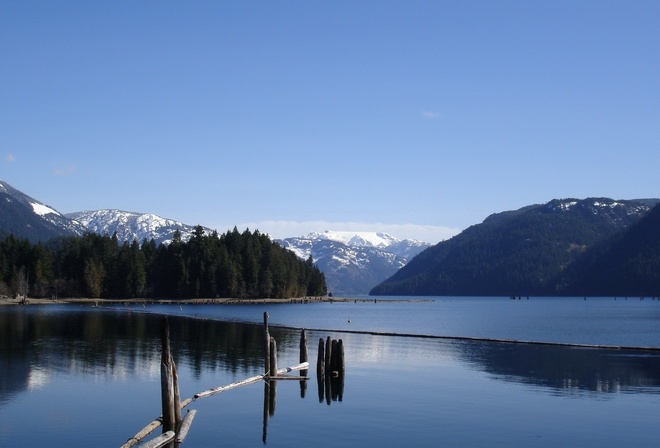 lake, mountain, tree, forest, water, sky, blue, beautiful