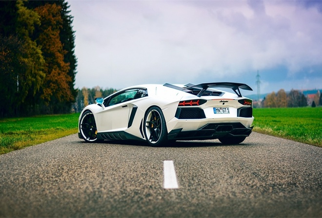 lamborghini, aventador, supercar, wheel, road