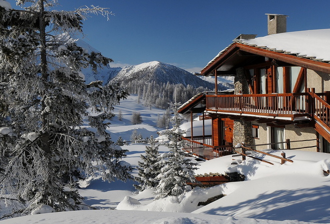 Обои дом, лес, зима, снег картинки на рабочий стол, фото