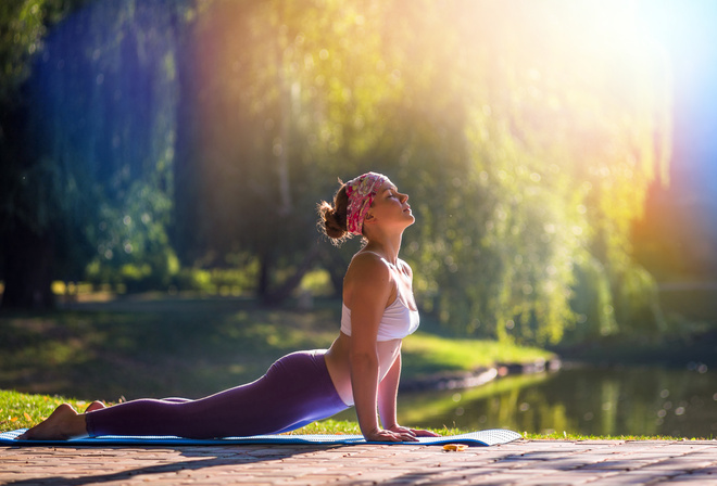 yoga, pose, posture, nature