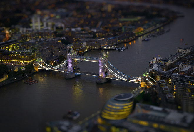 London Bridge, , , Tiltshift, selective focus