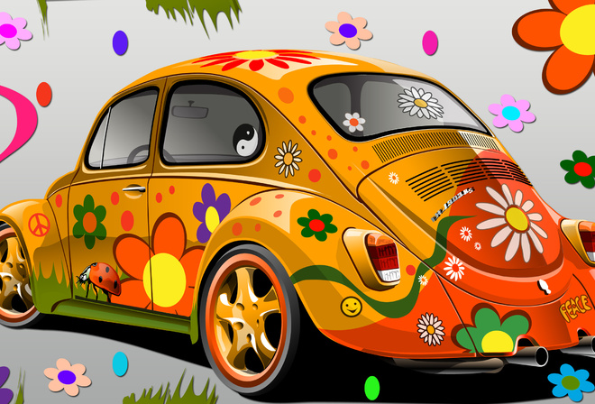 flowerpowercar, , 