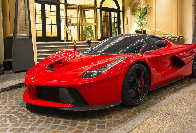 ferrari, laferrari, red, 