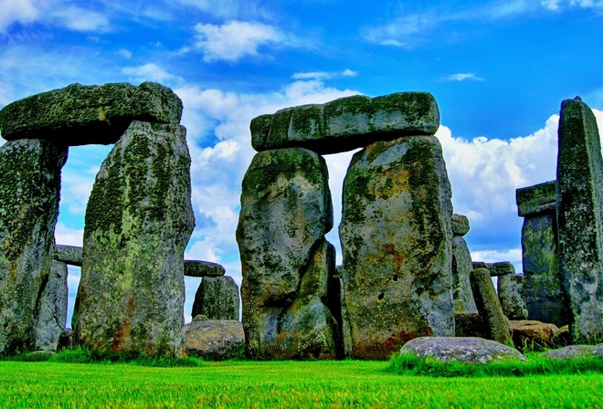 stonenhenge, england, grass, stone