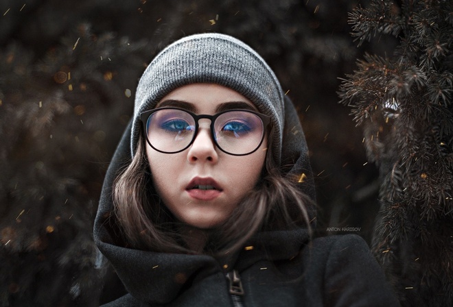 women, glasses, portrait, women with glasses, hoods, Fotoshi Toshi aka Anton Harisov, Elena Borisova