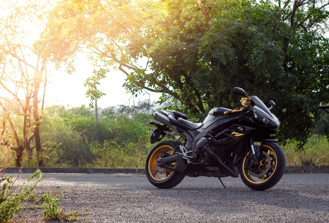 yamaha, yzf-r1, black, bike, supersport, , , , 