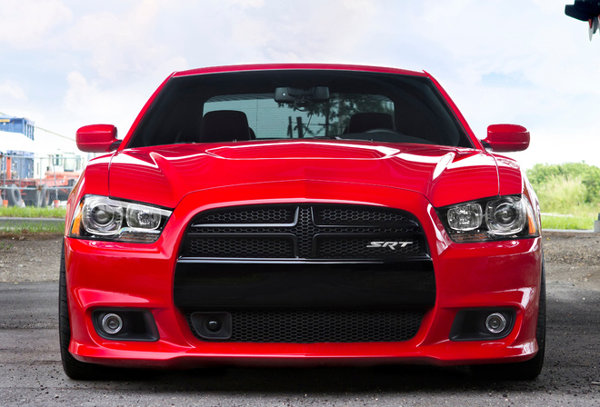 dodge, srt, red