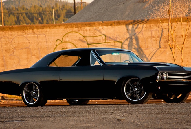 chevrolet, chevelle, ss, 1967, black, 