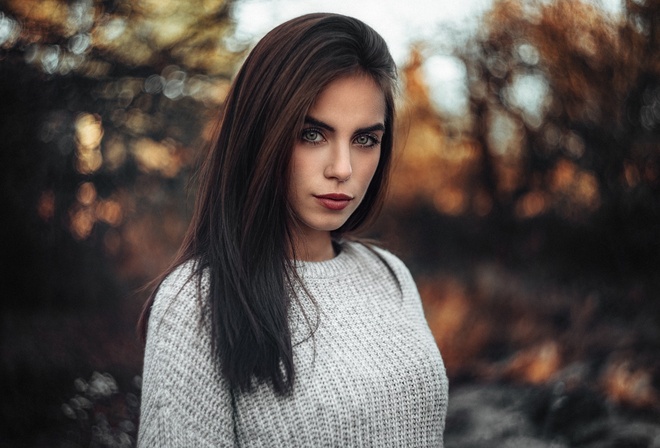 women, Martin Kuhn, face, portrait, depth of field