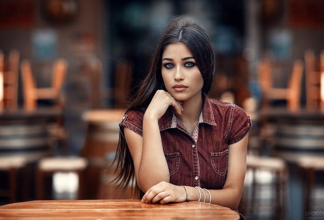 women, Alessandro Di Cicco, portrait, face, depth of field