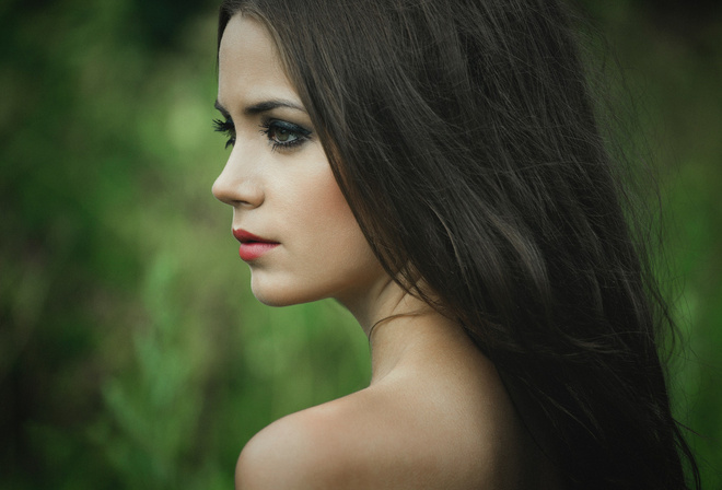 Xenia Kokoreva, women, face, portrait, depth of field