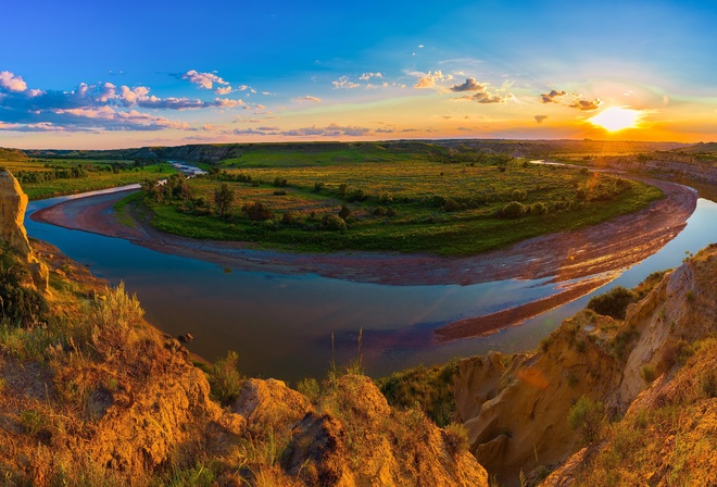 clouds, grasslands, medora, national, nature, park, parks, rivers, roosevelt, scenery, sunrises, sunsets, theodore