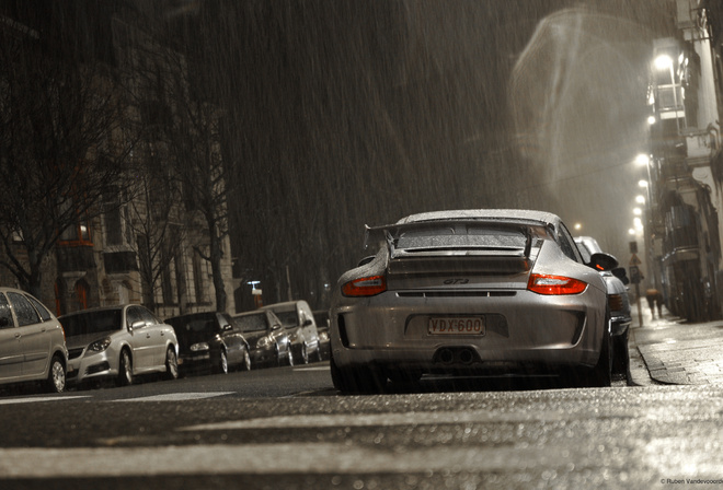 Porsche, gt3, grey, , 